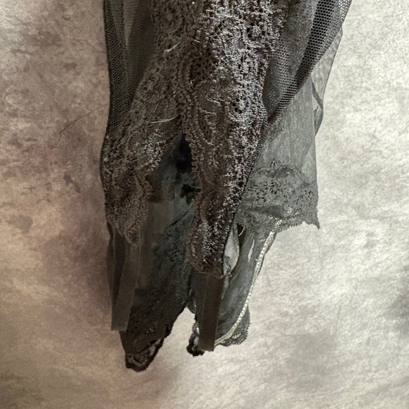 Victorias Secret Sheer Lace Mesh Crotchless Teddy Bodysuit Sz L Very Sexy - Picture 8 of 12